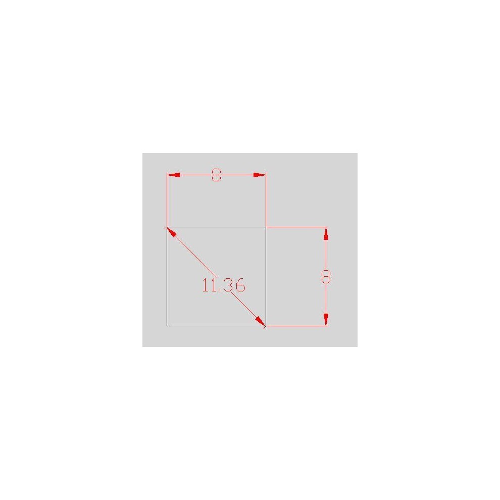 Fer Carré Plein Acier 8x8 Mm - Longueur 1 Mètre - S235jr+ar - CommentFer - Pour Bricolage Et Construction