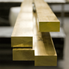 Image réel du Plat laiton massif méplat brut usinable CUZN40PB2 – Longueur 1000 mm