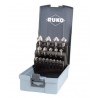 Coffret fraises à chanfrein 90° RUKO HSS – Ø4,3 à Ø25 mm DIN 335