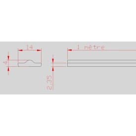 Barre acier laminé moulurée fer forgé – pour décors et colliers