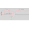 BARRE EN ACIER LAMINÉ MOULURÉ AVEC CREUX – FER FORGÉ – 14x4 OU 18x6 MM – LONGUEUR 1 OU 2 MÈTRES