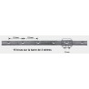 BARRE TRAVERSE À TROUS CARRÉS EN PLAT ACIER – 2 MÈTRES – POUR BARREAUX 14 À 20 MM