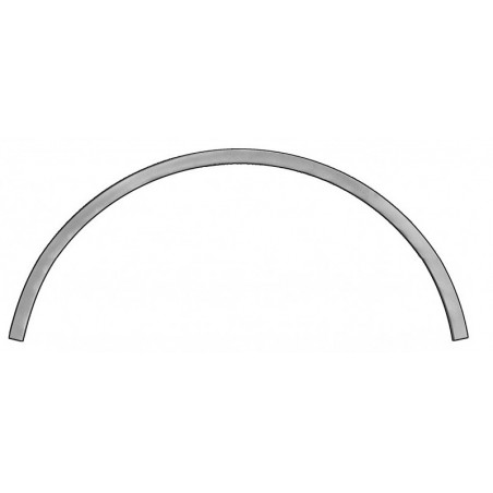 Haut de portail cintré double – Tube 40x30 mm – Lisse ou martelé – Largeur 1 mètre