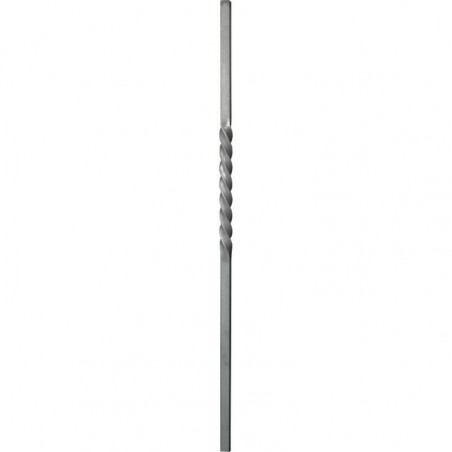 Poteau départ rampe acier forgé – carré torsadé – H1200 mm