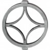 Cercle décoratif rosace moderne – acier moulé Ø115 mm, carré 16 x 16 mm