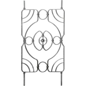 PANNEAU BALUSTRE EN FER FORGÉ AVEC ROSACE CENTRALE – MODÈLE MODERNE 1000 X 585 MM