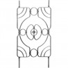 PANNEAU BALUSTRE EN FER FORGÉ AVEC ROSACE CENTRALE – MODÈLE MODERNE 1000 X 585 MM
