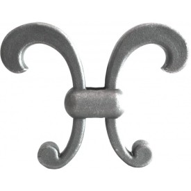 Ensemble double volutes avec collier – série Toscane, acier moulé pour Ø14