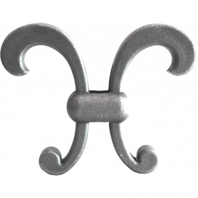 Ensemble double volutes avec collier – série Toscane, acier moulé pour Ø14