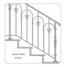 DOUBLE VOLUTE POUR DÉCOR DE BARREAU Ø14 ou 16mm