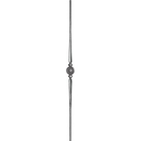 Barreau en fer forgé avec rosace centrale – Longueur 1000 ou 1150 mm