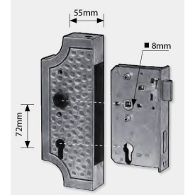 BOITIER ACIER À SOUDER AVEC SERRURE GALVANISÉE U200