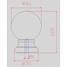 BOULE DE DÉPART EN ACIER AVEC EMBASE RONDE