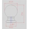 BOULE DE DÉPART EN ACIER AVEC EMBASE RONDE