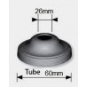 COUVRE-POTEAU ROND EN ACIER – POUR TUBES Ø20 À Ø35 – TÔLE ACIER BRUTE