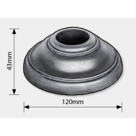 Cache scellement fonte brut ou zingué – pour barreau rond Ø16 mm – Ø120 mm
