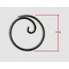CERCLE SPIRALE ESCARGOT EN FER FORGÉ – Ø110 MM – ACIER FORGÉ À CHAUD