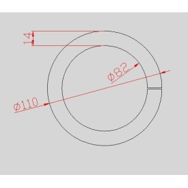 CERCLE FER FORGÉ CARRÉ Ø 110 EN ACIER SOUDABLE M0256