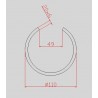 CERCLE OUVERT EN ACIER PLAT – Ø110 MM – SECTION 16 X 8 OU 20 X 6 MM