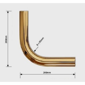 Coude en laiton 90° brut ou pré-poli – pour main courante moulurée intérieure