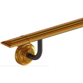 DÉPART RAMPE INTÉRIEUR LAITON POLI PROFIL PLAT MOULURÉ M0287