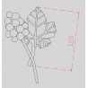 GRAPPE DE RAISIN AVEC FEUILLE EN FER FORGÉ – 120 OU 180 MM