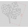 GRAPPE DE RAISIN AVEC FEUILLE EN FER FORGÉ – 120 OU 180 MM