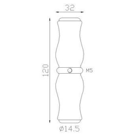 Manchon acier décoratif tourné – pour barreau rond Ø14 à Ø18 mm