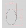 OVALE EN FER FORGÉ NON SOUDÉ – ACIER 110 X 165 OU 130 X 200 MM – SECTION PLAT