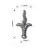 FER DE LANCE FLEUR DE LYS POUR BARREAU ROND – ACIER FORGÉ OU MOULÉ Ø20 À Ø30