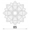 ROSACE MÉDAILLON DÉCORATIVE EN ACIER TARAUDÉE M5 – Ø85 MM