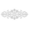 PALMETTE LONGUE FEUILLES FLEURS ALUMINIUM 350x140