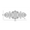 PALMETTE LONGUE ALUMINIUM OU FONTE 350 X 140 MM – MOTIFS FLEURS ET FEUILLES