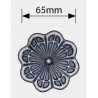 Rosace médaillon fleur en fer forgé – Ø65 ou Ø100 mm, finition acier brut ou zingué
