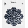 Rosace médaillon fleur en fer forgé – Ø65 ou Ø100 mm, finition acier brut ou zingué