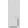Support de lisse inférieure en acier plein 20 mm – Finition lisse ou martelée