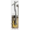 SUPPORT ACIER FORGÉ LISSE LATÉRAL CACHE LAITON POLI M0456