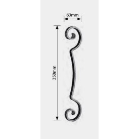 VOLUTE ORIGINALE ACIER FORMÉE À CHAUD FER FORGÉ M0473