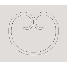 VOLUTE EN C EN FER PLAT FORGÉ À CHAUD – ACIER 100 X 95 MM