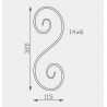 VOLUTE S SYMÉTRIQUE 320X115 OU 280X115 ACIER PLAT 14x6 M0517