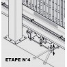 Rail en acier 98x98mm pour portails autoportants jusqu’à 9 mètres