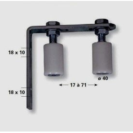 Patte support avec olives à visser – Acier zingué – Guidage et fixation métallique.