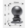 Boule en acier sur embase carrée – pour tube carré 30 à 100 mm