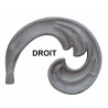 Volute feuille en acier moulé soudable – relief décoratif droit ou gauche