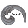 Volute feuille en acier moulé soudable – relief décoratif droit ou gauche