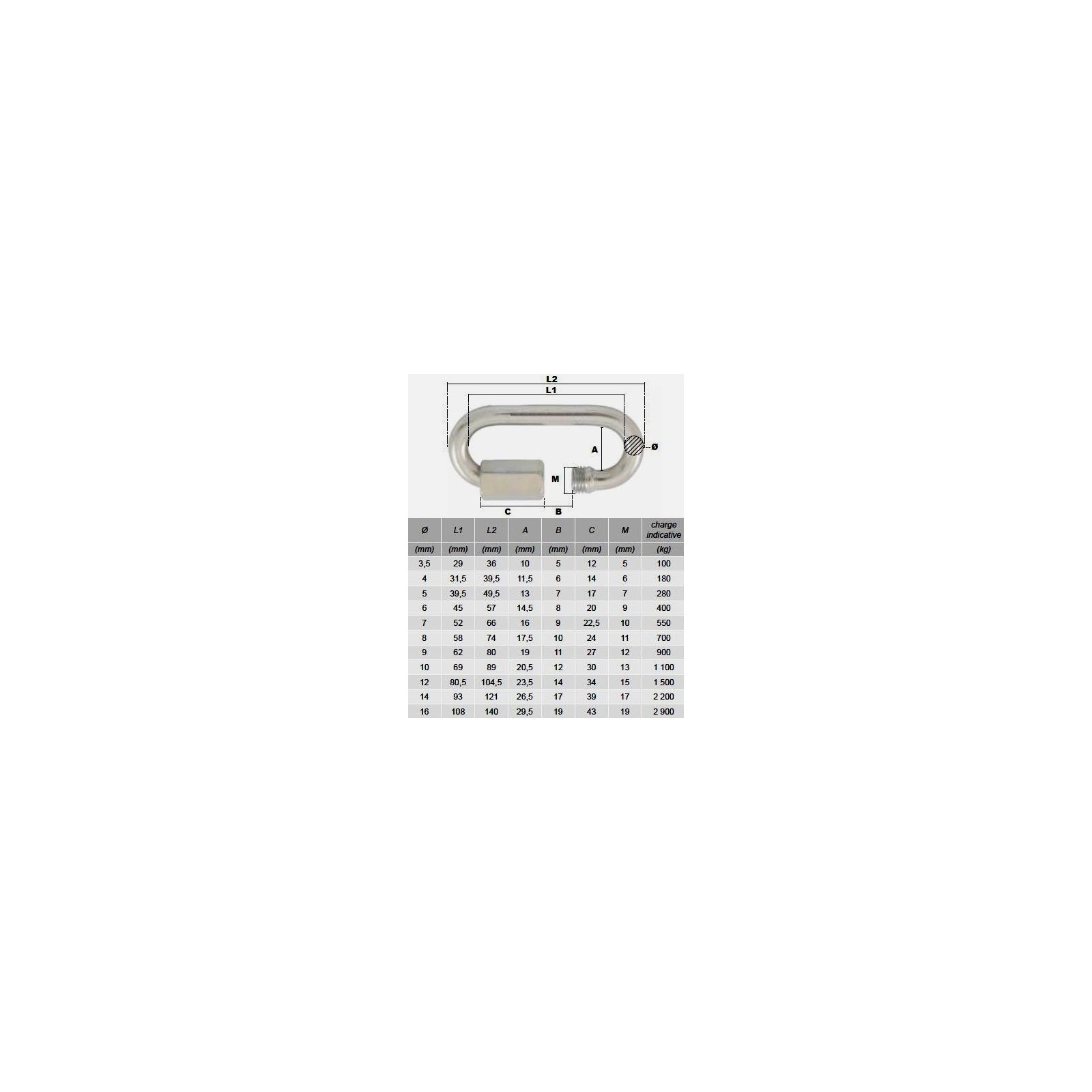 16 PCS Maillon Rapide Inox M5 Mousquetons à Verrouillage 304 Forme de D 16 PCS Maillon Rapide Inox M5 Mousquetons à Verrouillage 304 Forme de D