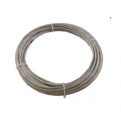 Câble acier galvanisé avec PVC transparent Matière : Acier galvanisé avec  PVC transparent Type : : 7x7 ou 7x19 