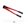Pince coupe-câble grande capacité, longueur 450 mm, coupe nette pour câbles inox Ø1 à Ø6 mm.