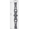 BALUSTRE EN FONTE LARGE – FIXATION TARAUDÉE M10 – 655 X 95 MM