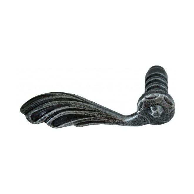 Poignée béquille en acier décoratif – Pour carré 8x8 mm – Prête à peindre ou patinée